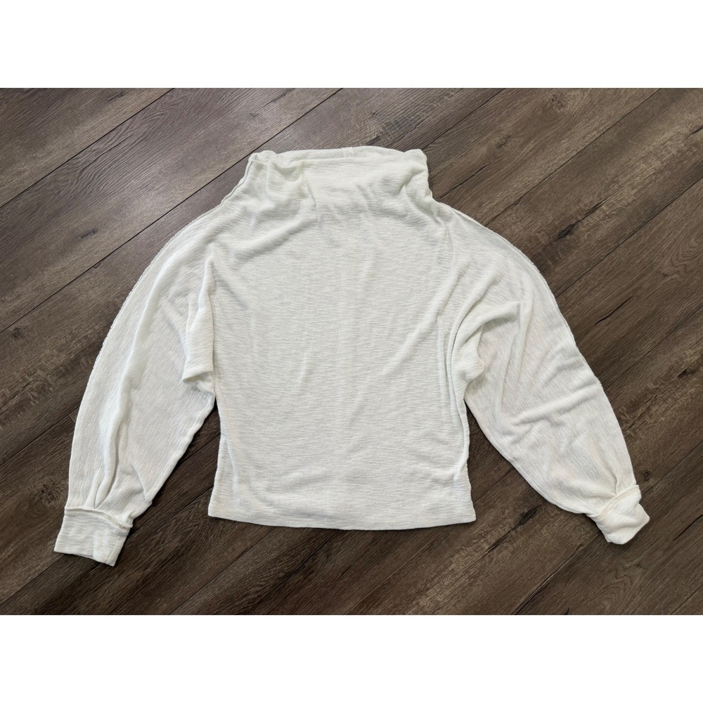 We The Free Free People Women Large White Slouchy Long Sleeve Knit Top OB814767